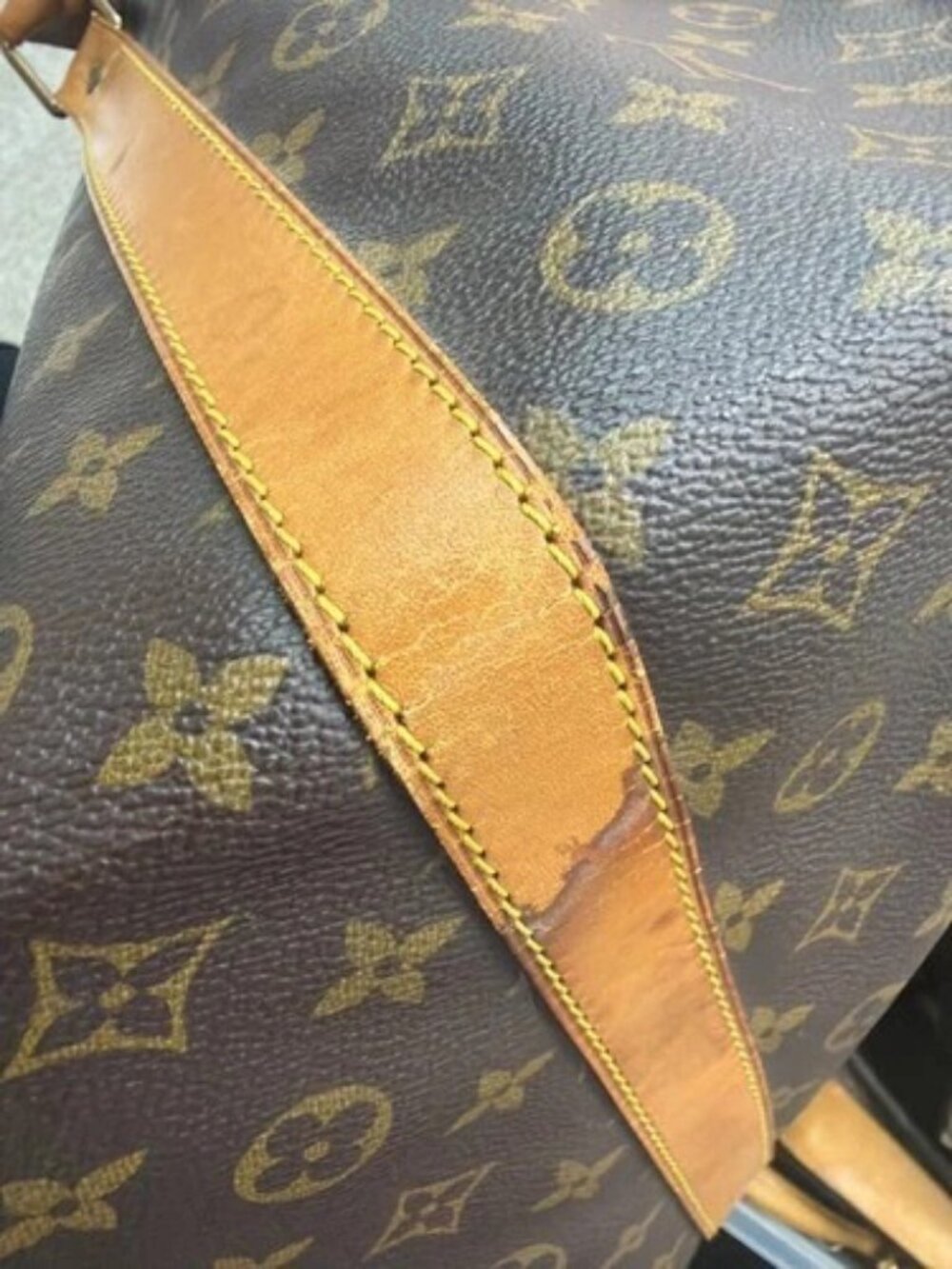 LOUIS VUITTON Keepall 60 Travel Hand Bag Monogram Leather Brown M41422 74YH945 - Picture 15 of 16